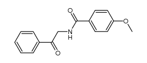 4-methoxy-N-(2-oxo-2-phenyl-ethyl)-benzamide结构式