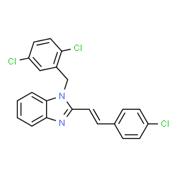 2-(4-CHLOROSTYRYL)-1-(2,5-DICHLOROBENZYL)-1H-1,3-BENZIMIDAZOLE结构式