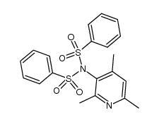 bis-benzenesulfonyl-(2,4,6-trimethyl-[3]pyridyl)-amine Structure