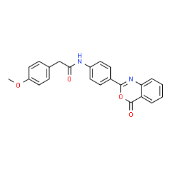 2-(4-Methoxyphenyl)-N-[4-(4-oxo-4H-3,1-benzoxazin-2-yl)phenyl]acetamide结构式