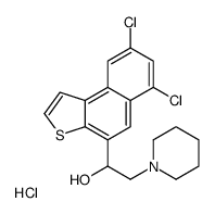 1-(6,8-dichlorobenzo[e][1]benzothiol-4-yl)-2-piperidin-1-ylethanol,hydrochloride结构式
