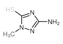 5-氨基-1,2-二氢-2-甲基-3H-1,2,4-三唑-3-硫酮结构式