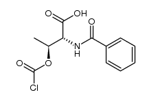 N-benzoyl-O-chlorocarbonyl-DL-threonine Structure