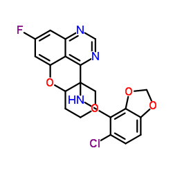 N-(5-CHLOROBENZO[D][1,3]DIOXOL-4-YL)-7-FLUORO-5-((TETRAHYDRO-2H-PYRAN-4-YL)OXY)QUINAZOLIN-4-AMINE picture
