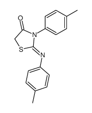 3-(4-methylphenyl)-2-(4-methylphenylimino)thiazolidine-4-one结构式