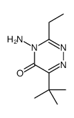 4-amino-6-tert-butyl-3-ethyl-1,2,4-triazin-5-one结构式