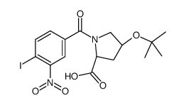 (2S,4R)-1-(4-iodo-3-nitrobenzoyl)-4-[(2-methylpropan-2-yl)oxy]pyrrolidine-2-carboxylic acid Structure