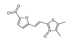 4,5-dimethyl-2-[(E)-2-(5-nitrofuran-2-yl)ethenyl]-3-oxido-1,3-thiazol-3-ium结构式