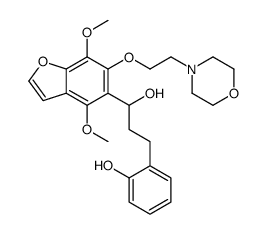 2-[3-[4,7-dimethoxy-6-(2-morpholin-4-ylethoxy)-1-benzofuran-5-yl]-3-hydroxypropyl]phenol结构式