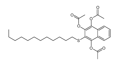 (2,4-diacetyloxy-3-dodecylsulfanylnaphthalen-1-yl) acetate Structure