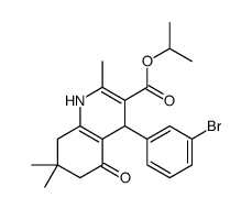 propan-2-yl 4-(3-bromophenyl)-2,7,7-trimethyl-5-oxo-1,4,6,8-tetrahydroquinoline-3-carboxylate结构式