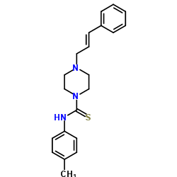 N-(4-Methylphenyl)-4-[(2E)-3-phenyl-2-propen-1-yl]-1-piperazinecarbothioamide Structure
