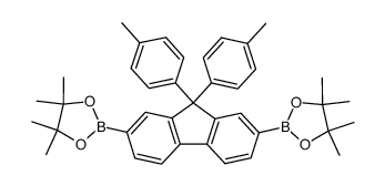 2,2'-(9,9-二-对甲苯基-9H-芴-2,7-二基)双(4,4,5,5-四甲基-1,3,2-二氧杂硼烷)结构式
