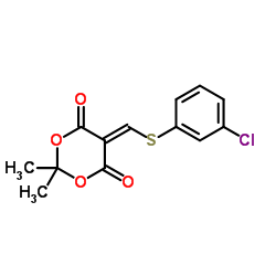 5-{[(3-Chlorophenyl)sulfanyl]methylene}-2,2-dimethyl-1,3-dioxane-4,6-dione结构式