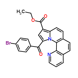 Ethyl 11-(4-bromobenzoyl)pyrrolo[1,2-a][1,10]phenanthroline-9-carboxylate结构式