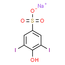 sodium 4-hydroxy-3,5-diiodobenzenesulphonate结构式