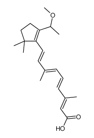 (2E,4E,6E,8E)-9-[2-(1-methoxyethyl)-5,5-dimethylcyclopenten-1-yl]-3,7-dimethylnona-2,4,6,8-tetraenoic acid Structure