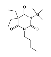1-Butyl-5,5-diethyl-3-(trimethylsilyl)-2,4,6(1H,3H,5H)-pyrimidinetrione结构式