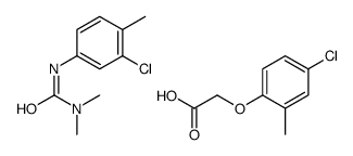 2-(4-chloro-2-methylphenoxy)acetic acid,3-(3-chloro-4-methylphenyl)-1,1-dimethylurea结构式