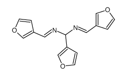 1-(furan-3-yl)-N-[furan-3-yl-(furan-3-ylmethylideneamino)methyl]methanimine Structure