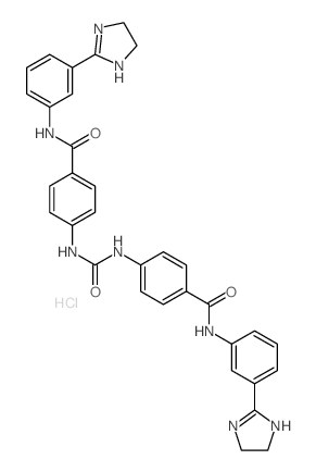 Carbanilide,4,4'-bis[(m-2-imidazolin-2-ylphenyl)carbamoyl]-, dihydrochloride (7CI,8CI) picture