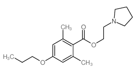 Benzoic acid,2,6-dimethyl-4-propoxy-, 2-(1-pyrrolidinyl)ethyl ester structure