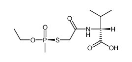 (R)-2-[2-((S)-Ethoxy-methyl-phosphinoylsulfanyl)-acetylamino]-3-methyl-butyric acid Structure