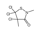 4,5,5-trichloro-2,4-dimethyl-1,2-thiazolidin-3-one结构式