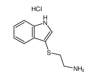 3-<(2-aminoethyl)thio>indole hydrochloride Structure