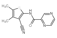 Pyrazinecarboxamide, N-(3-cyano-4,5-dimethyl-2-thienyl)- (9CI) picture