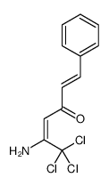 (1Z,4Z)-5-amino-6,6,6-trichloro-1-phenylhexa-1,4-dien-3-one Structure