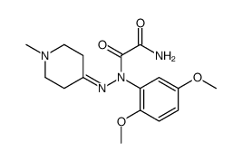 N'-(2,5-dimethoxyphenyl)-N'-[(1-methylpiperidin-4-ylidene)amino]oxamide结构式