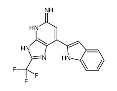 7-(1H-indol-2-yl)-2-(trifluoromethyl)-1H-imidazo[4,5-b]pyridin-5-amine Structure