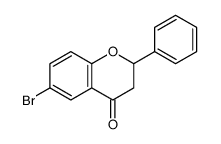 6-bromo-2-phenyl-2,3-dihydrochromen-4-one结构式