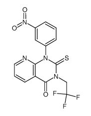 1-(3-nitro-phenyl)-2-thioxo-3-(2,2,2-trifluoro-ethyl)-2,3-dihydro-1H-pyrido[2,3-d]pyrimidin-4-one Structure