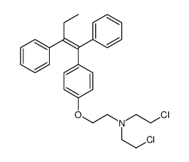N,N-bis(2-chloroethyl)-2-[4-[(Z)-1,2-diphenylbut-1-enyl]phenoxy]ethanamine Structure