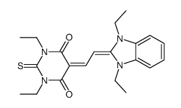 5-[(1,3-diethyl-1,3-dihydro-2H-benzimidazol-2-ylidene)ethylidene]-1,3-diethyldihydro-2-thioxo-1H,5H-pyrimidine-4,6-dione structure