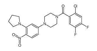 (2-chloro-4,5-difluorophenyl)-[4-(4-nitro-3-pyrrolidin-1-ylphenyl)piperazin-1-yl]methanone结构式