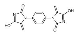 5-methylidene-1-[4-(5-methylidene-2,4-dioxoimidazolidin-1-yl)phenyl]imidazolidine-2,4-dione Structure