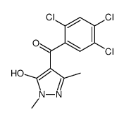 1,3-Dimethyl-4-(2,4,5-trichlor-benzoyl)-5-hydroxypyrazol结构式