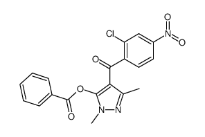 (5-benzoyloxy-1,3-dimethyl-1H-pyrazol-4-yl)-(2-chloro-4-nitro-phenyl)-methanone结构式