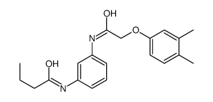 N-[3-[[2-(3,4-dimethylphenoxy)acetyl]amino]phenyl]butanamide Structure