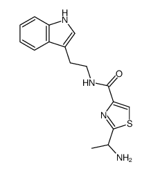 2-(1-amino-ethyl)-thiazole-4-carboxylic acid 2-indol-3-yl-ethylamide结构式