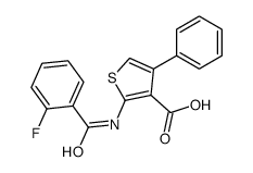 2-[(2-fluorobenzoyl)amino]-4-phenylthiophene-3-carboxylic acid结构式