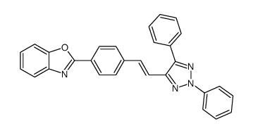 2-[4-[2-(2,5-diphenyltriazol-4-yl)ethenyl]phenyl]-1,3-benzoxazole Structure