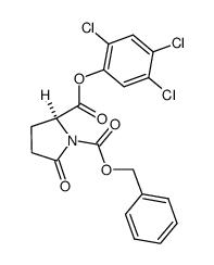 (2S)-5-Oxo-1,2-pyrrolidinedicarboxylic acid 1-benzyl 2-(2,4,5-trichlorophenyl) ester structure