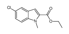 ETHYL 5-CHLORO-1-METHYL-1H-INDOLE-2-CARBOXYLATE Structure