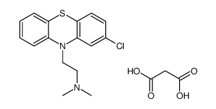 2-(2-chlorophenothiazin-10-yl)-N,N-dimethylethanamine,propanedioic acid结构式