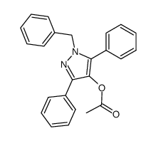 4-acetoxy-1-benzyl-3,5-diphenyl-1H-pyrazole结构式
