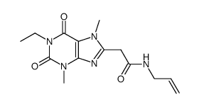 N-allyl-2-(1-ethyl-3,7-dimethyl-2,6-dioxo-2,3,6,7-tetrahydro-1H-purin-8-yl)-acetamide Structure